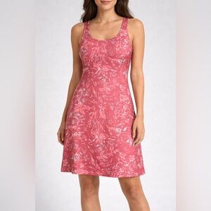 Columbia Pink Floral Scoop-Neck Mini Dress